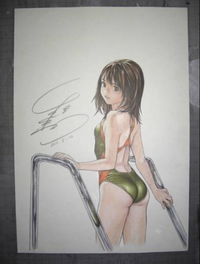 Ilustración de Konoha Amagi (Zetman) firmada por Katsura